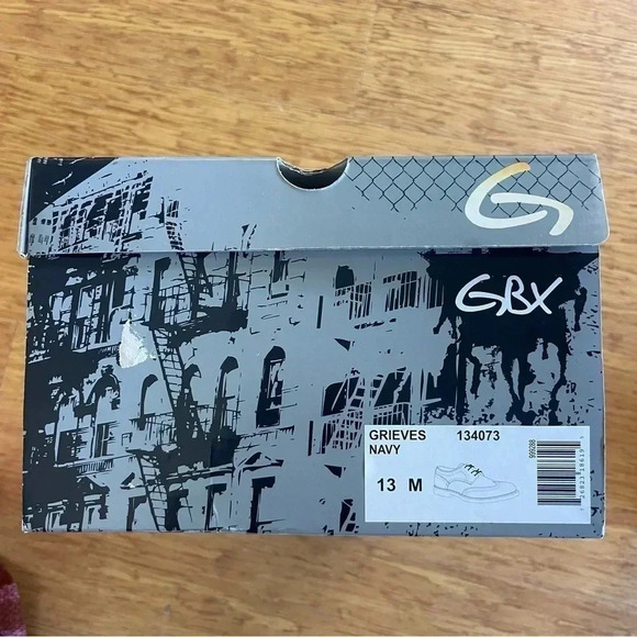 GBX Grieves Suede Men's Wingtip Oxfords - Navy - 7.5 8 8.5 9 13 NWT - Picture 10 of 11